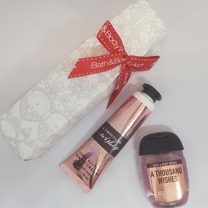 NEW Bath & Body Works A Thousand Wishes Hand Cream and PocketBac set of 2 in box